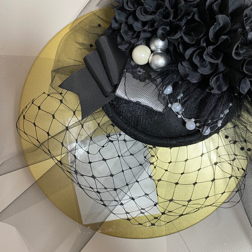 【国内配送】 トークハット 1黒 J ヘッドドレス カクテルハット トーク帽 帽子