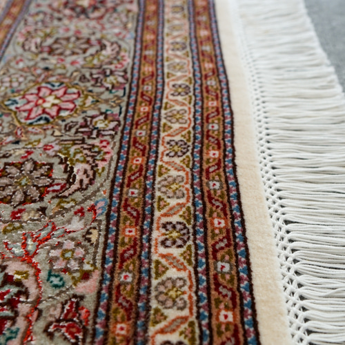 214×150cm ペルシャ手織り絨毯 タブリーズ産 50RAJ カーペット