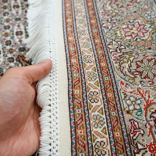 214×150cm ペルシャ手織り絨毯 タブリーズ産 50RAJ カーペット