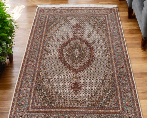 手織りペルシャ絨毯　新品　コルクシルク　タブリーズ産　50raj 153×102 214×150cm ペルシャ手織り絨毯 タブリーズ産 50RAJ カーペット
