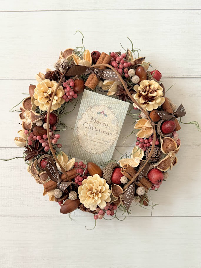 Merry Christmas 2025 静かな森のラウンドリース20〜55cm クリスマス