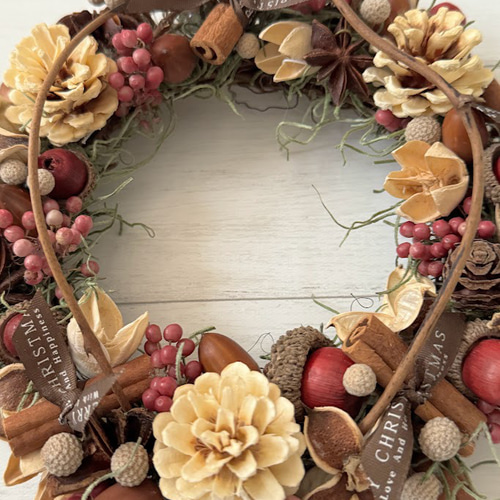クリスマスリース　2024 木の実いっぱい　アーティフィシャル クリスマスリース 2024 木の実いっぱい アーティフィシャル 数量