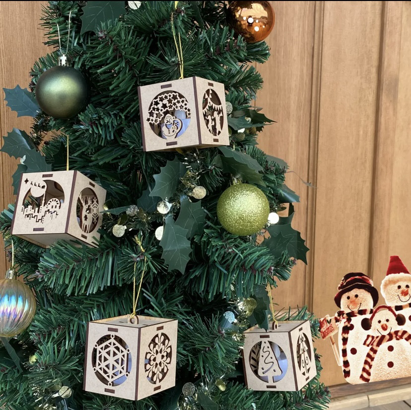 クリスマスキューブオーナメント【期間限定X'masBOX付き