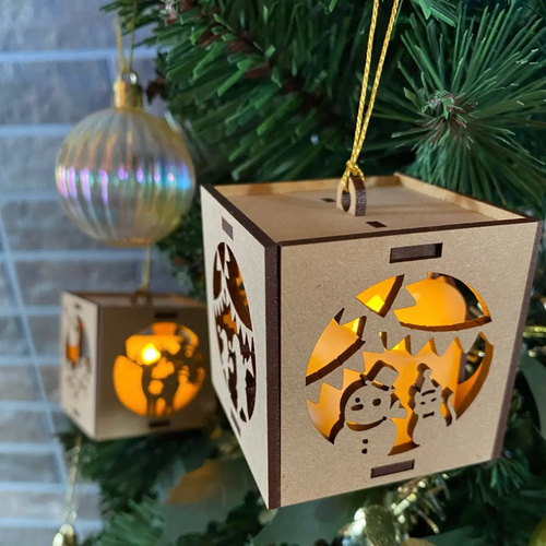 クリスマスキューブオーナメント【期間限定X'masBOX付き