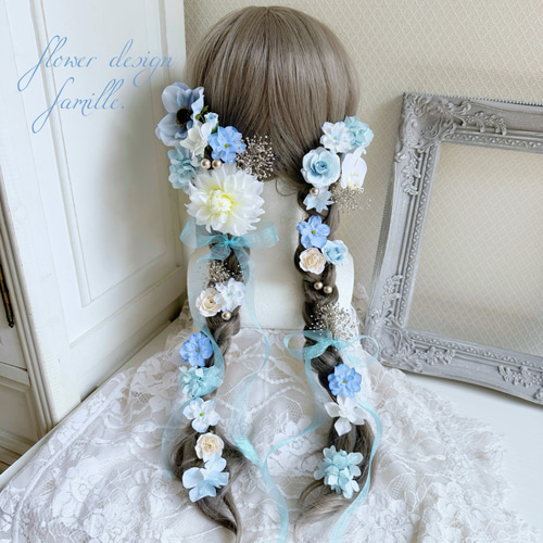人気♡シリーズ ブルーミックス ヘッドパーツ 髪飾り 浴衣 前撮り 成人式 人気♡シリーズ ブルーミックス ヘッドパーツ 髪飾り 浴衣 前撮り 成人