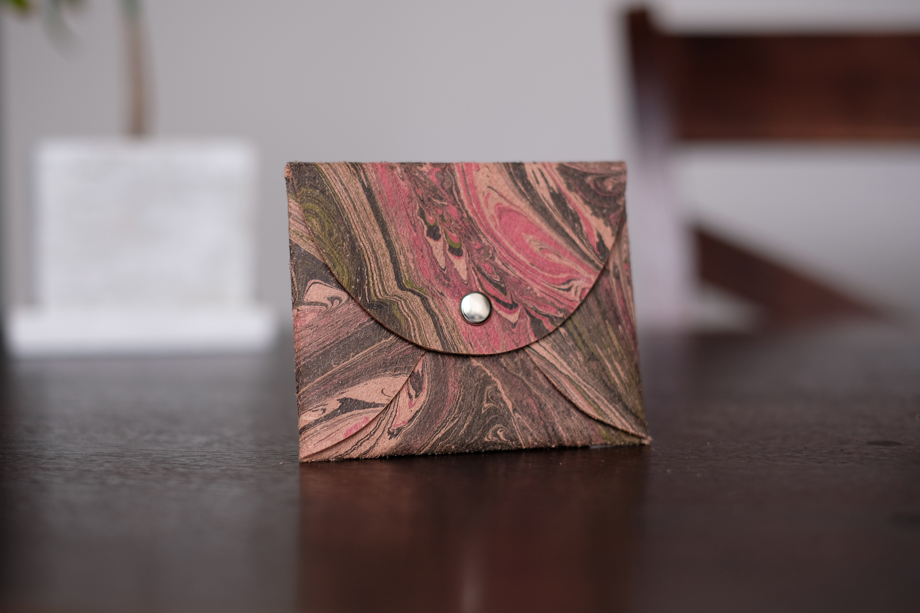 レザーコインケース　カード入れ　一点物革小物　#65