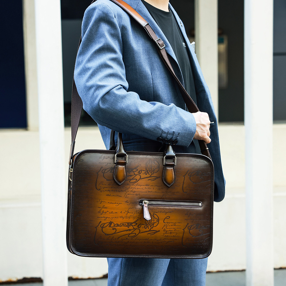 ハンドメイド牛革ビジネスバッグ、通勤ショルダーバッグ、ショルダーバッグ、ハンドメイドカラー、コミューターバッグ