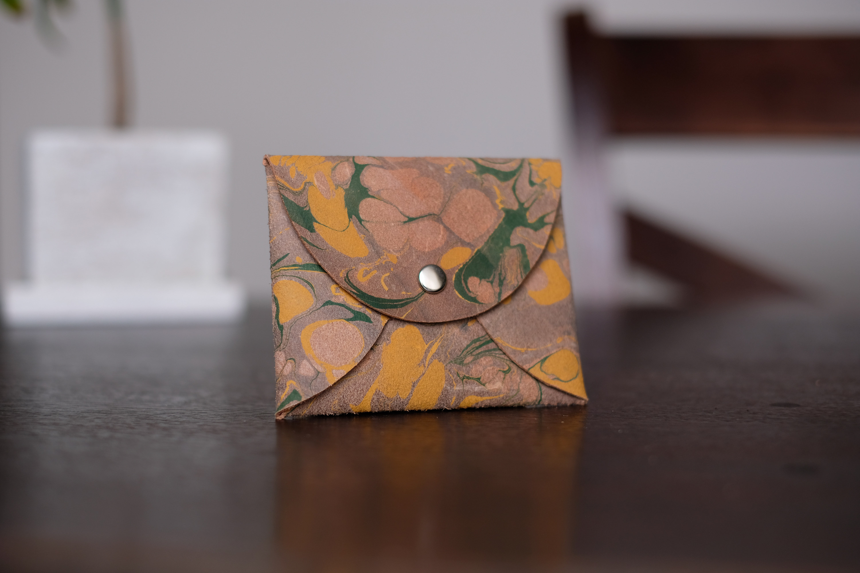 レザーコインケース　カード入れ　一点物革小物　#62