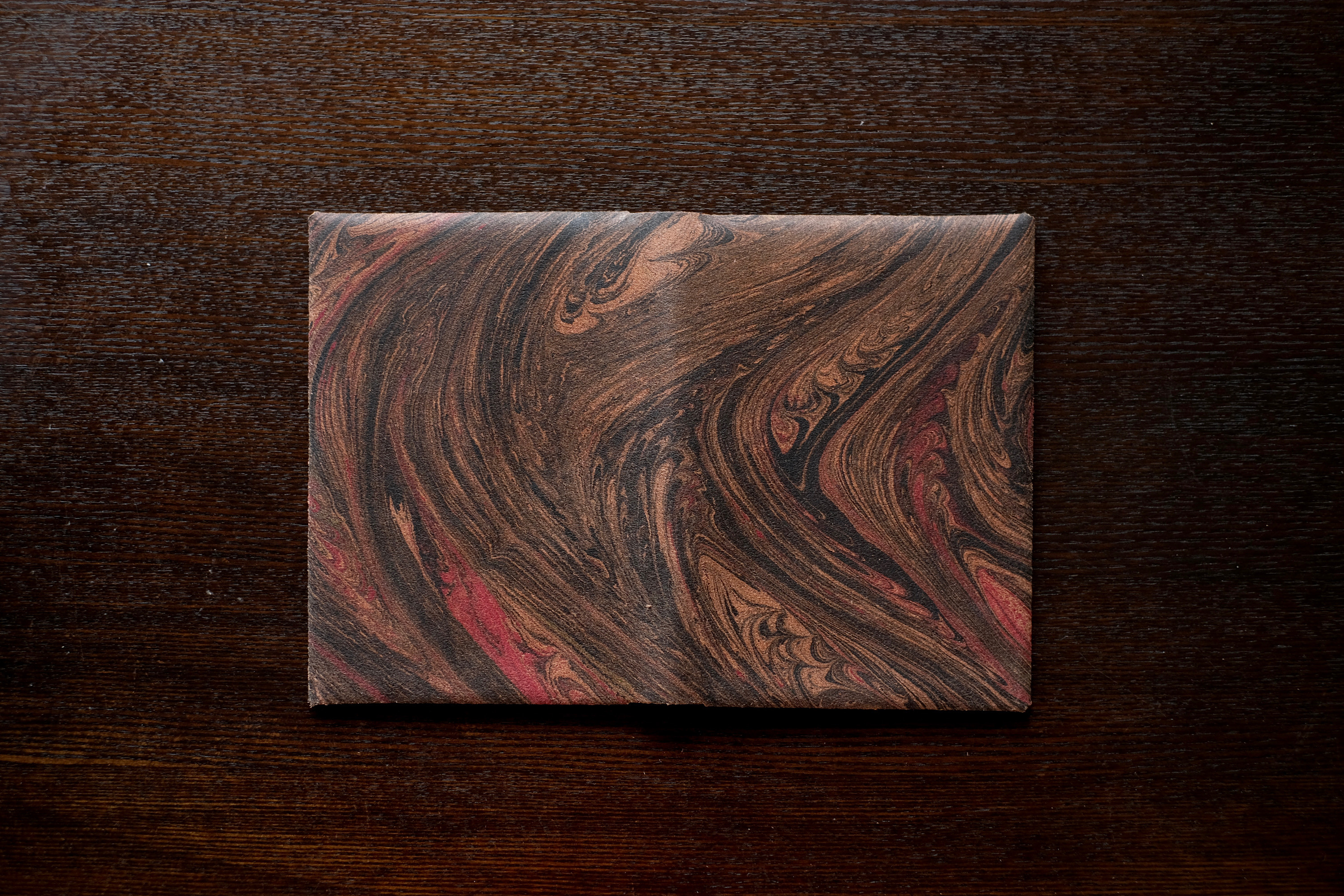 レザーブックカバー 手帳カバー A6 文庫本 革 一点物　#1