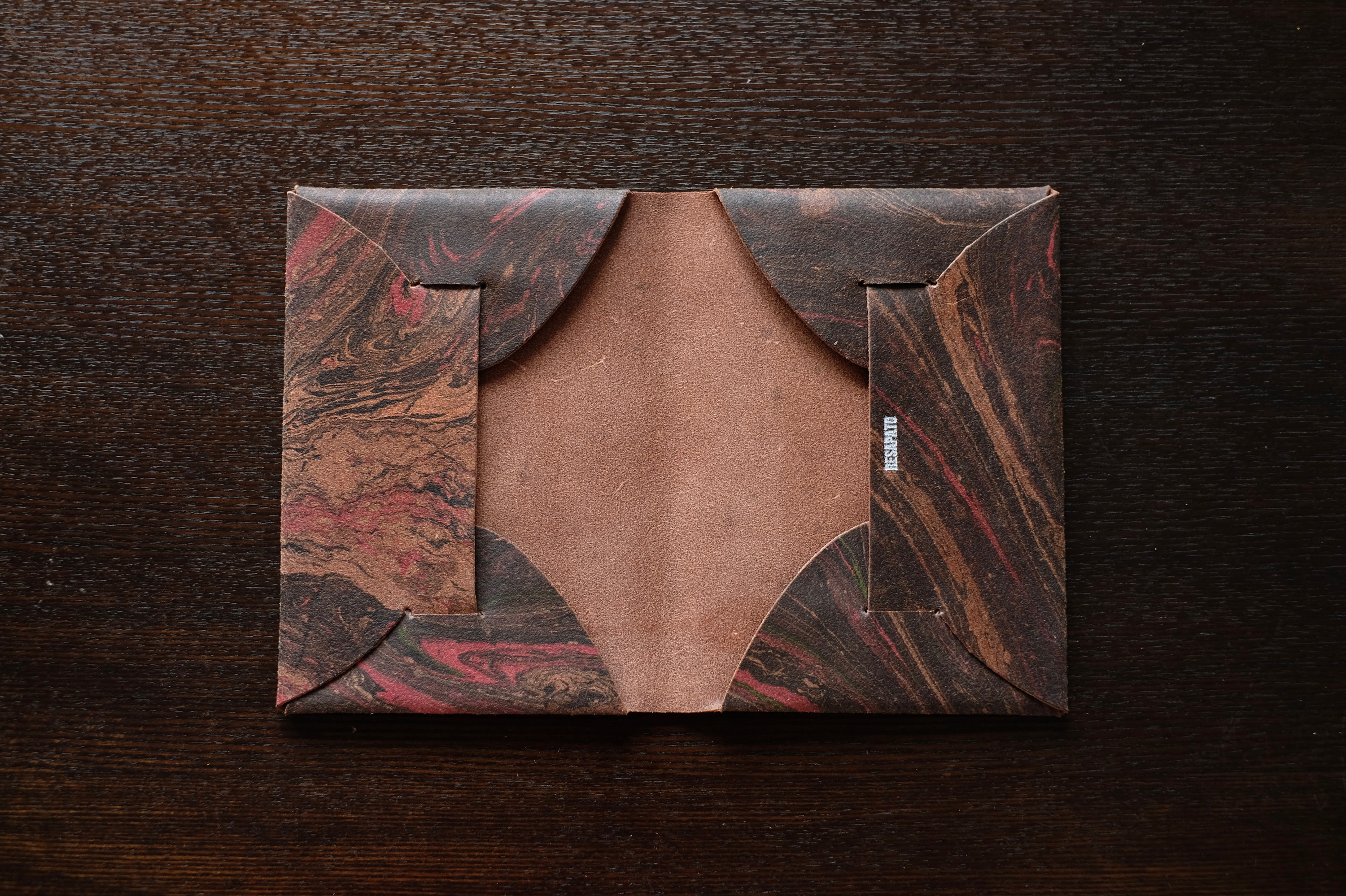 レザーブックカバー 手帳カバー A6 文庫本 革 一点物　#4