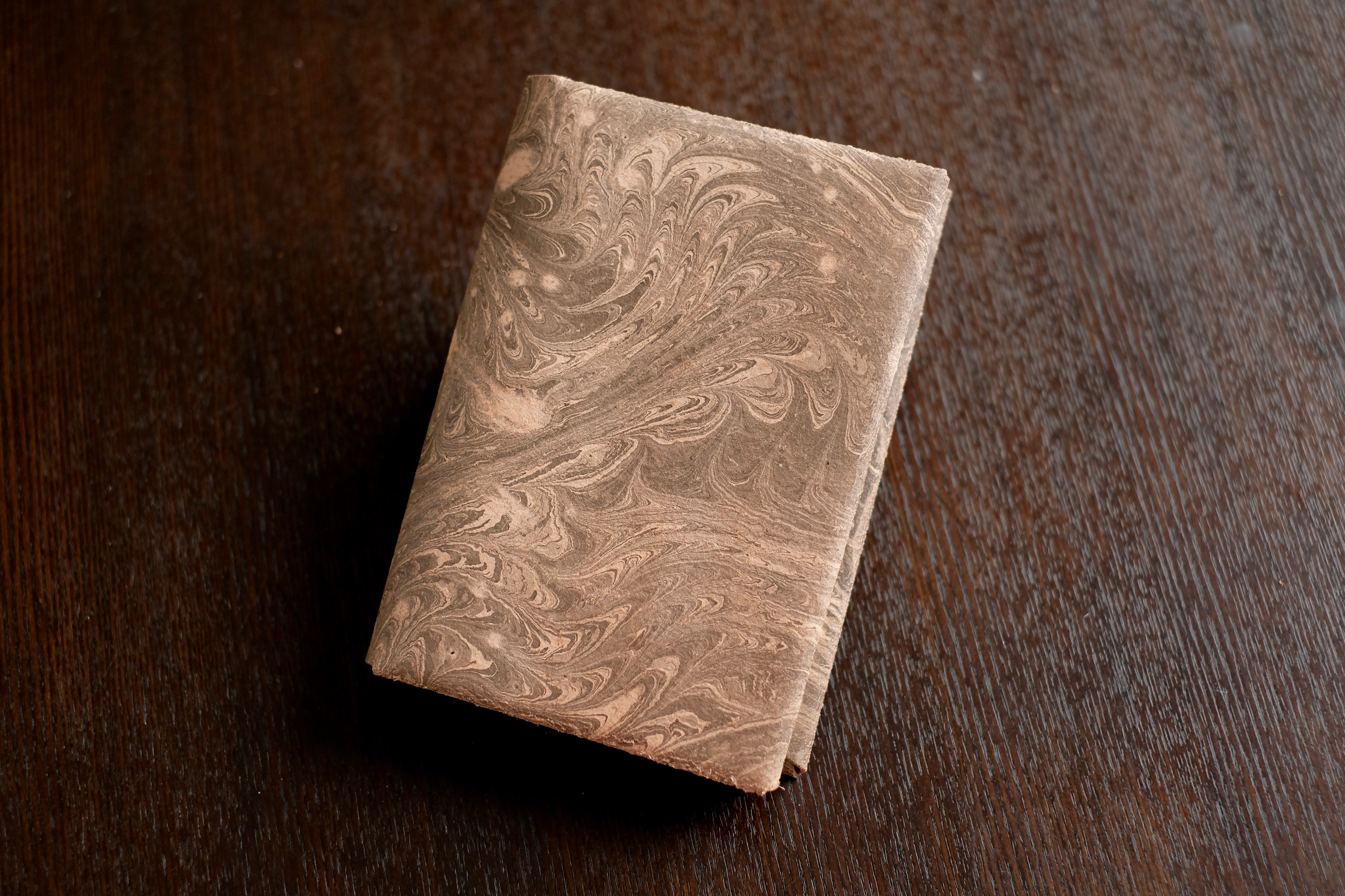 レザーブックカバー 手帳カバー A6 文庫本 革 一点物　#4