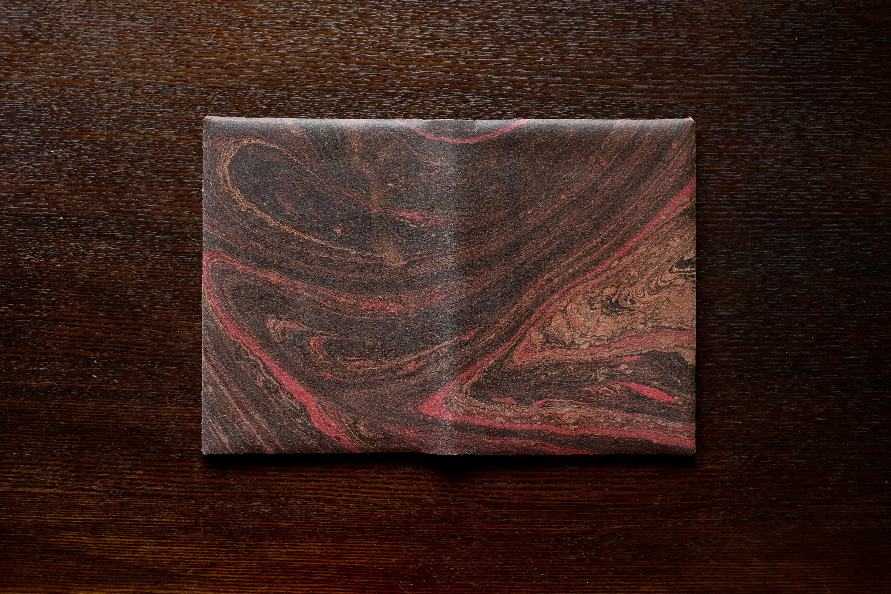 レザーブックカバー 手帳カバー A6 文庫本 革 一点物　#4