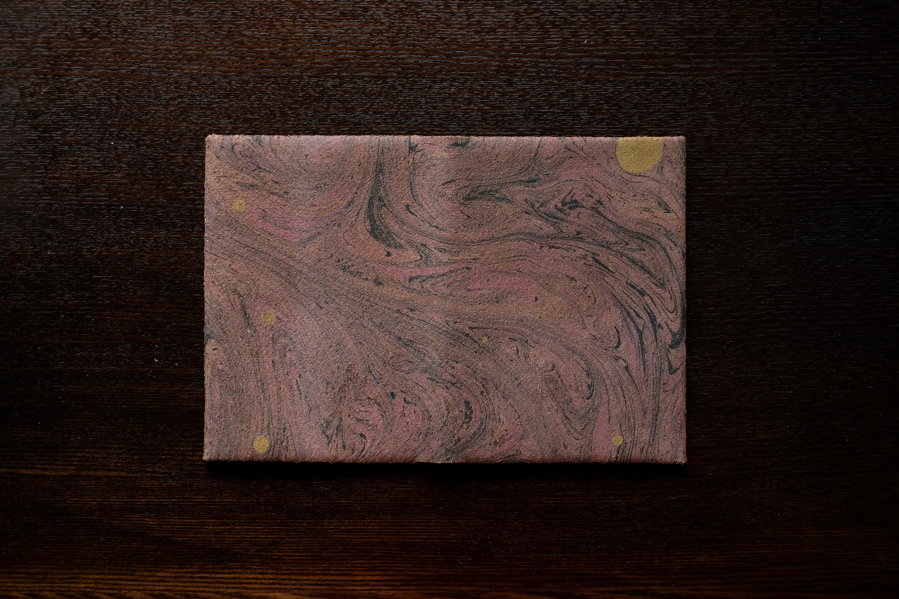 レザーブックカバー 手帳カバー A6 文庫本 革 一点物　#5