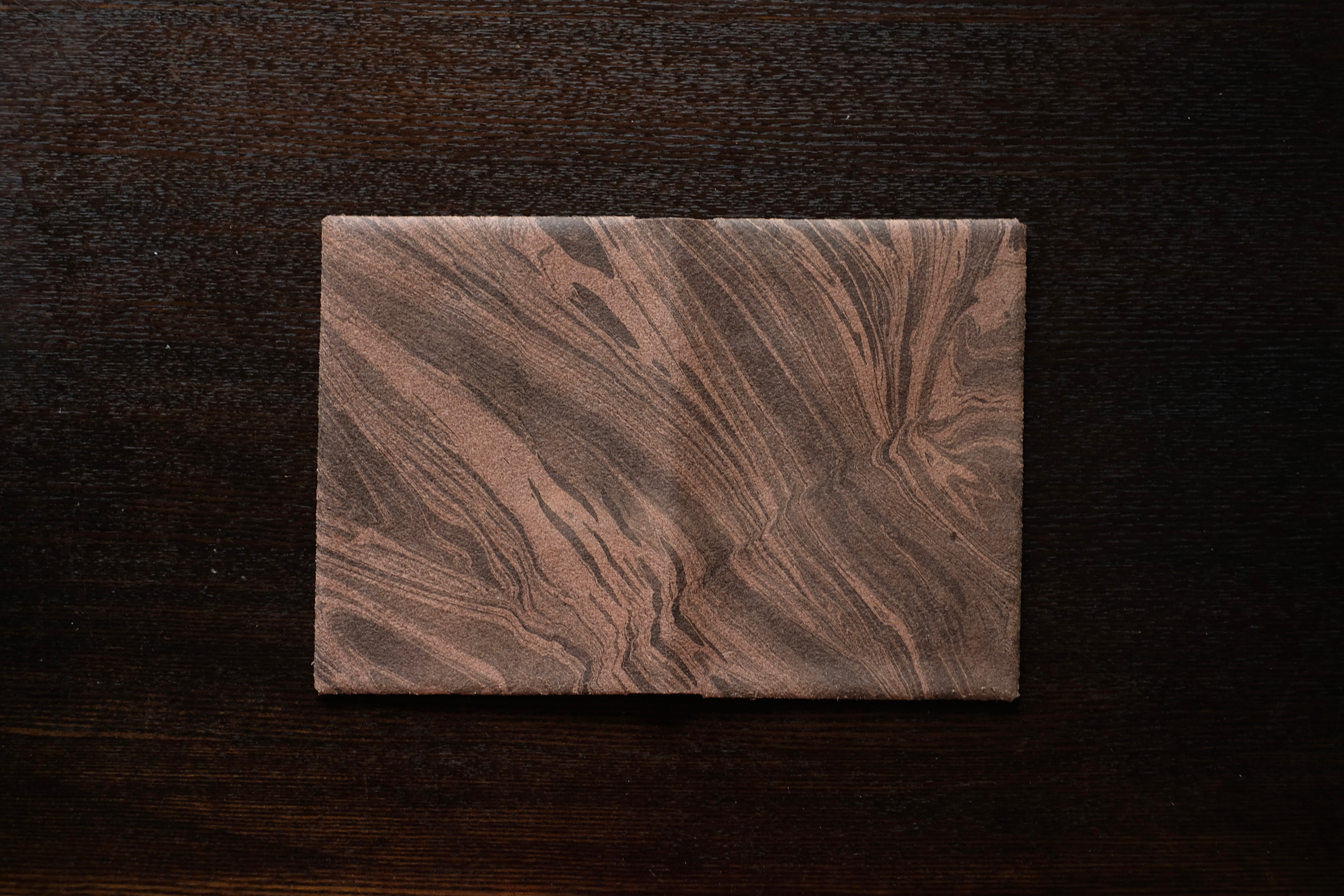 レザーブックカバー 手帳カバー A6 文庫本 革 一点物　#6