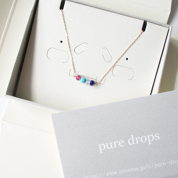 【選べる誕生石ネックレス】【K18】【K10】【受注制作】誕生石2粒、3粒、4粒・・・ネックレス　(pdn-0042)