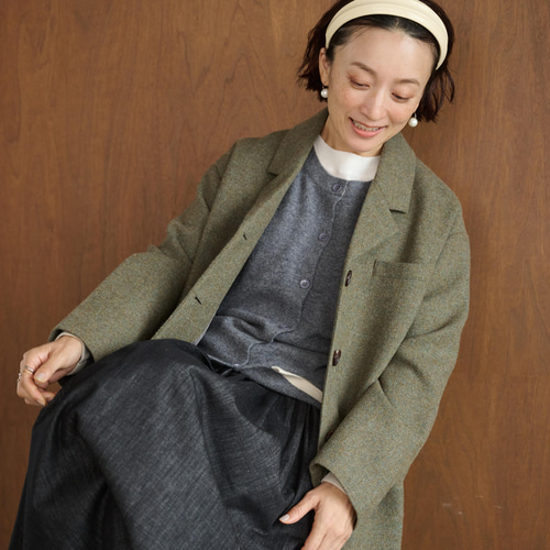 大人が着たいお洒落なウールコート ミドル丈コート 191205-13 コート 