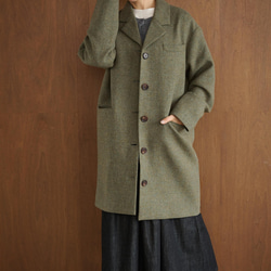 大人が着たいお洒落なウールコート　ミドル丈コート　　191205-13 5枚目の画像