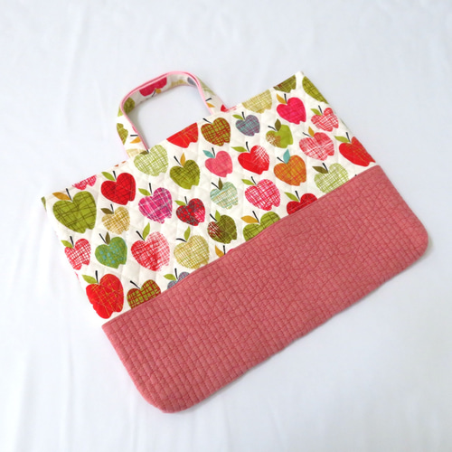カラフル♡りんご×ヌビ布のレッスンバッグ レッスンバッグ *norie 通販