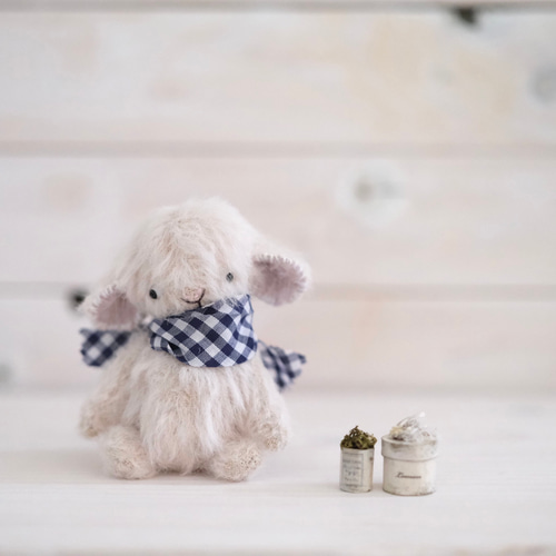 モヘア テディベア ひつじちゃん 🐻Bell's Collection, Max Carl社 50