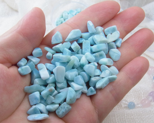 専用♡【高品質 ラリマー × 水晶】癒しと浄化の高波動ブレスレット 天然石 希少石】高品質 ラリマー さざれ石 浄化用75g お守り 天然もの