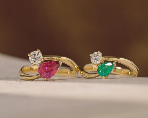 クリスマス限定「ルビーとエメラルド」ダイヤモンド SV925シルバー