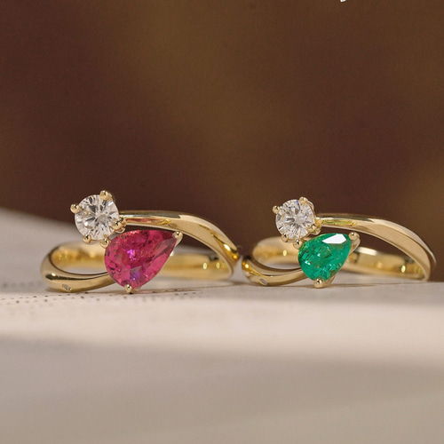 クリスマス限定「ルビーとエメラルド」ダイヤモンド SV925シルバー