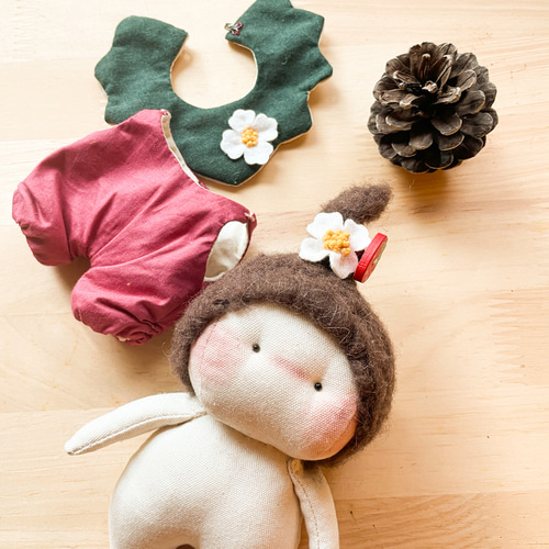 布ドール チャーム ぬいぐるみ 着せ替え人形 babu-31いちご