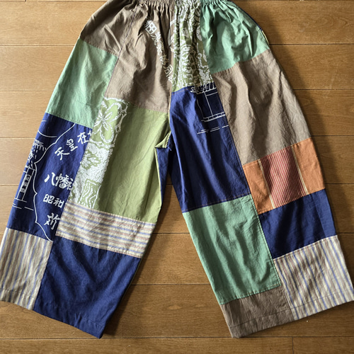 古布風呂敷リメイクパンツ ロングパンツ 茜や 通販 17982436