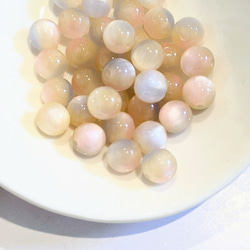 グラデーション ビーズ ピーチ 8㍉ 20個 パーツ 6枚目の画像
