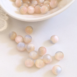 グラデーション ビーズ ピーチ 8㍉ 20個 パーツ 2枚目の画像