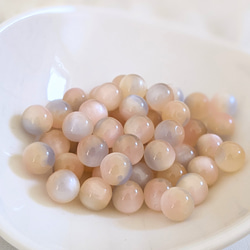 グラデーション ビーズ ピーチ 8㍉ 20個 パーツ 1枚目の画像
