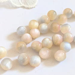 グラデーション ビーズ ピーチ 8㍉ 20個 パーツ 5枚目の画像