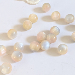 グラデーション ビーズ ピーチ 8㍉ 20個 パーツ 4枚目の画像