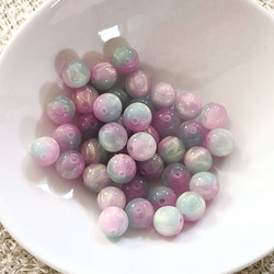 グラデーション ビーズ パープル 8㍉ 20個 パーツ 2枚目の画像