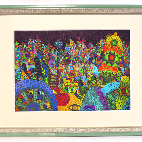 とっておきし新春福袋 版画 限定5部 1/5 幸福と悲しい日曜日 絵画作品 高見沢耳 版画 版画