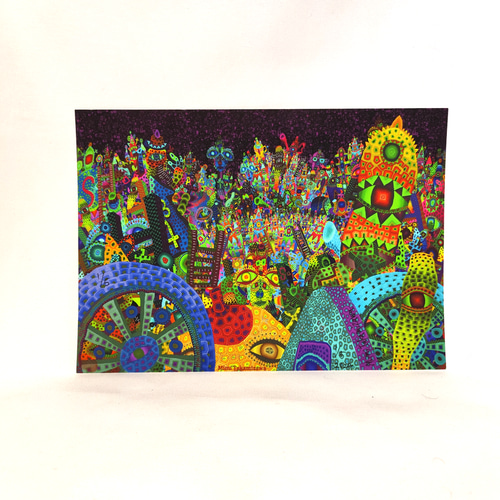 幸運な耳達の晩年　高見沢耳のジクレー版画作品　一点物の版画作品です(A4サイズ) 幸運な耳達の晩年 高見沢耳のジクレー版画作品 一点物の版画