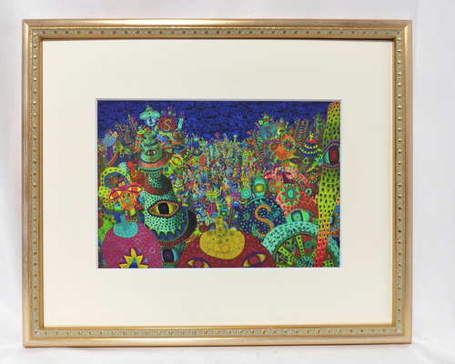 思慮深い人参 　高見沢耳のジクレー版画作品　一点物の版画作品です(A4サイズ) 思慮深い人参 高見沢耳のジクレー版画作品 一点物の版画作品です(A4