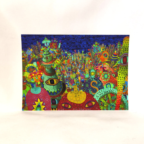 過去からの救援要請　高見沢耳のジクレー版画作品　一点物の版画作品です(A4サイズ 過去からの救援要請高見沢耳のジクレー版画作品一点物の版画作品