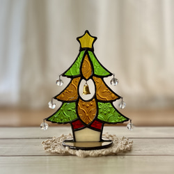 ステンドグラスのミニツリー✨ その他インテリア雑貨 rei 通販