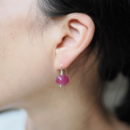 ピアス Ruby ピアス Ruby ピアス Ruby ZX Silver, Ruby Earrings - South