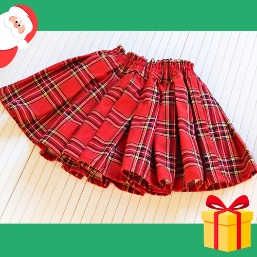 キュロット タータンチェック 赤 ベビー キッズ クリスマス プレゼント