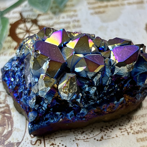七色の夢໒꒱✨ オーラ アメジスト 紫水晶 ラフストーン 原石 
