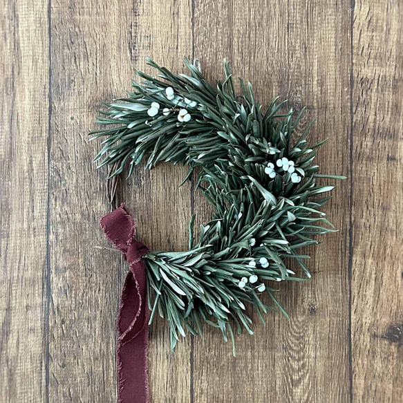 選べるリボン】オリーブのおしゃれなナチュラルリース 25cm(Mサイズ