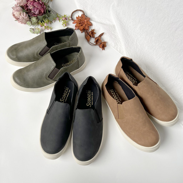 非常適合日常穿著。寬鬆側邊鬆緊帶懶人鞋 3452 第2張的照片