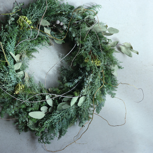 早割クリスマス2025 大きなクリスマスリース 50cm