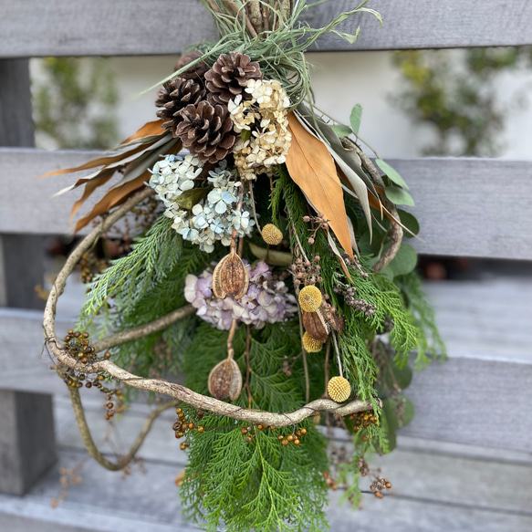 ナチュラルスワッグ ナチュラルスワッグ 50cm スワッグ natur 通販 18437340｜Creema(クリーマ)