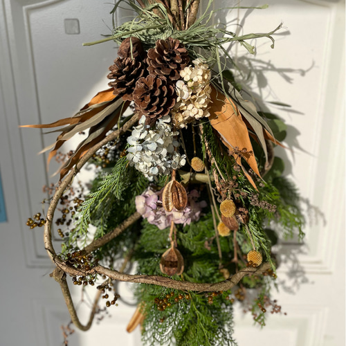 ナチュラルスワッグ 50cm スワッグ natur 通販 18437340｜Creema(クリーマ)