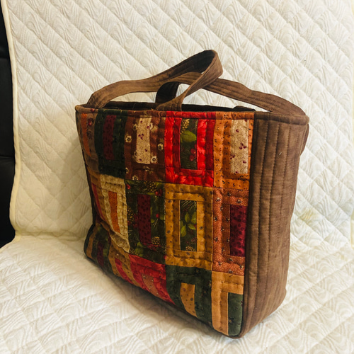 クッキーさん専用パッチワークバッグ キット☆ふた付きショルダーバッグ☆パッチワークキルト キット