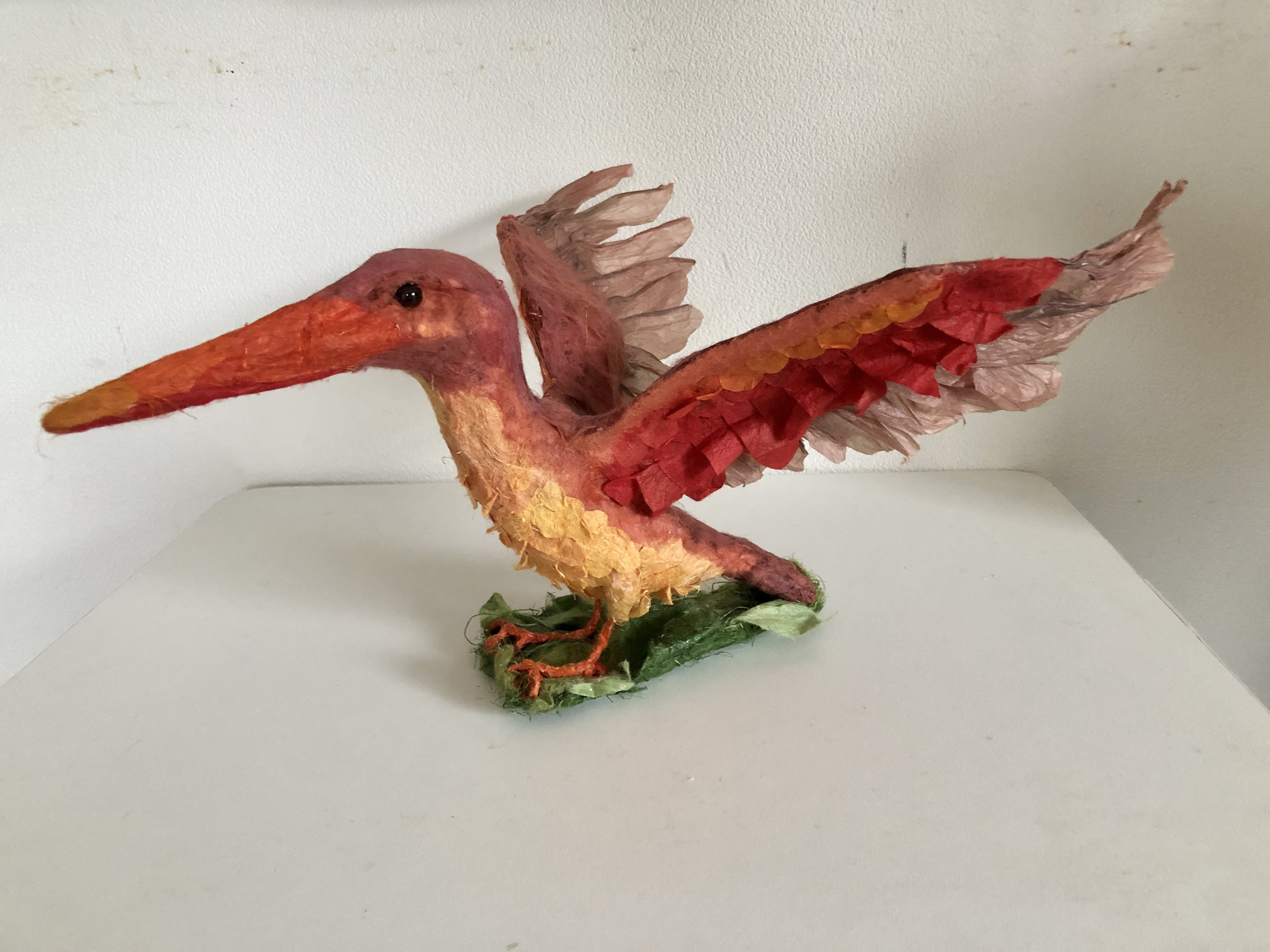 和紙のアカショウビン