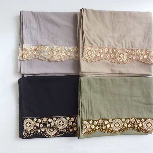 楽天市場】【再入荷♪6/14 20時】立体の花咲く春色刺繍の三角